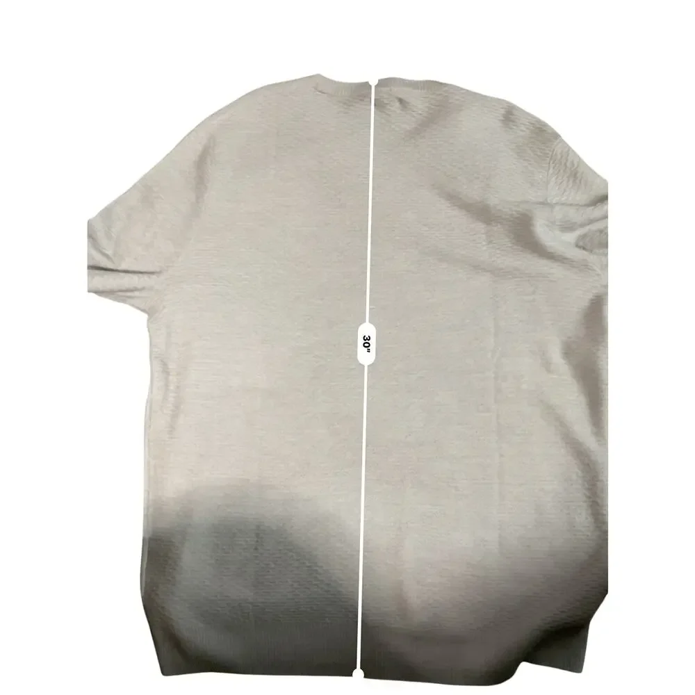 Alfani Merino Wool Quiet Luxury Textured Crewneck Sweater Zinc Gray NWT XXL